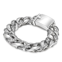 Populaire Titanium Armband Met Slangenpatroon Voor Heren