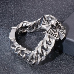 Coole Heren Kruis Schedel Armband