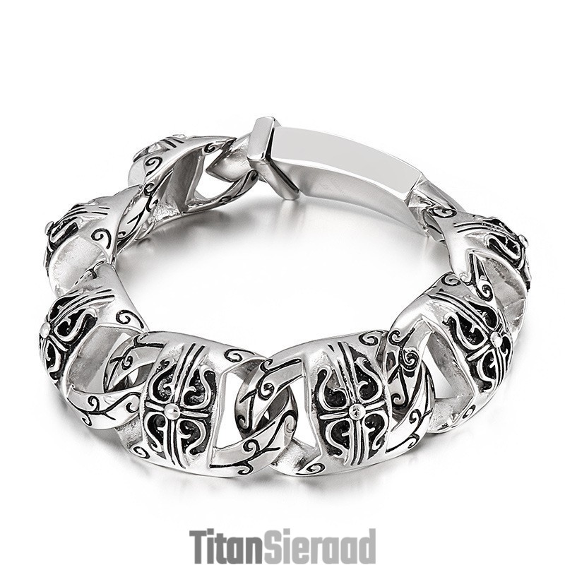 Cool Skull Heren Titanium Armband