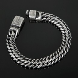 Coole, Eenvoudige Mesh Titanium Drukknoop Armband Voor Heren