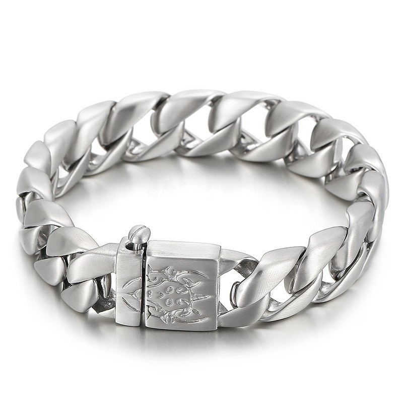 Mode Hoogtepunten Hip-Hop Titanium Herenarmband Van Volledig Staal