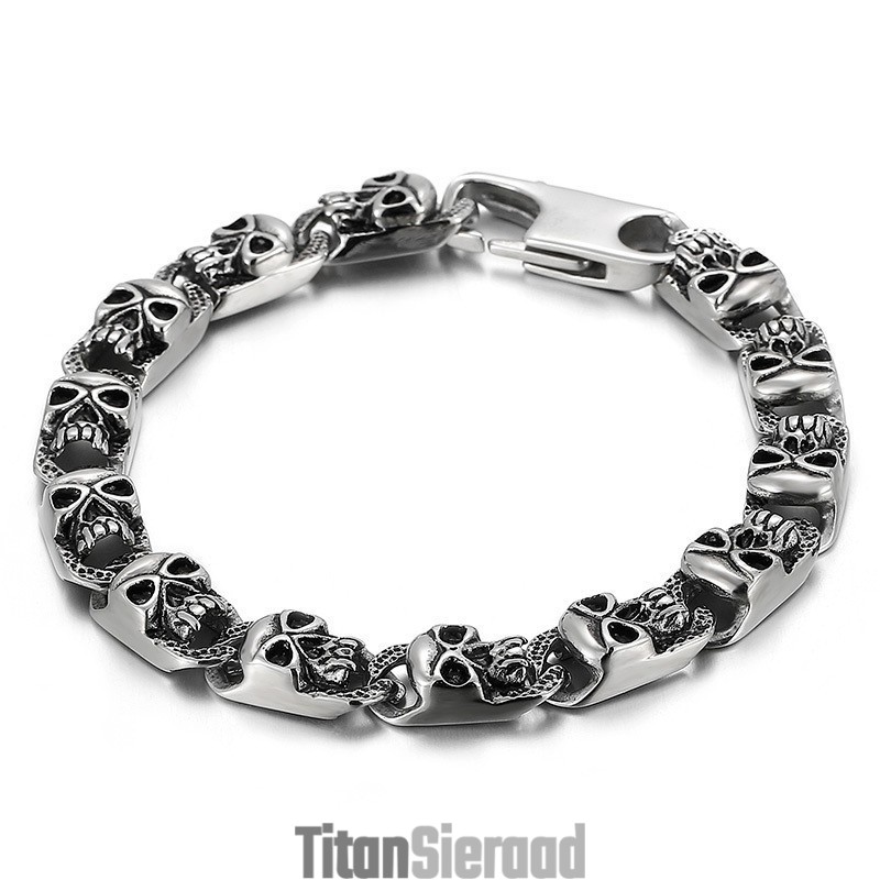 Mode Titanium Schedel Armbanden Voor Heren Mode Titanium Schedel Armbanden Voor Heren