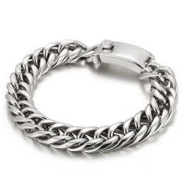 Street Fashion Coole Effen Titanium Armband Voor Heren