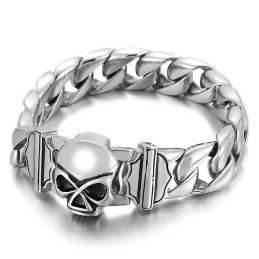 Mode Schedel Titanium Armband Accessoires Voor Heren