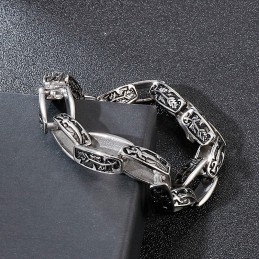 Gepatroneerde Titanium Armband, Hipster-Modeaccessoire Voor Heren