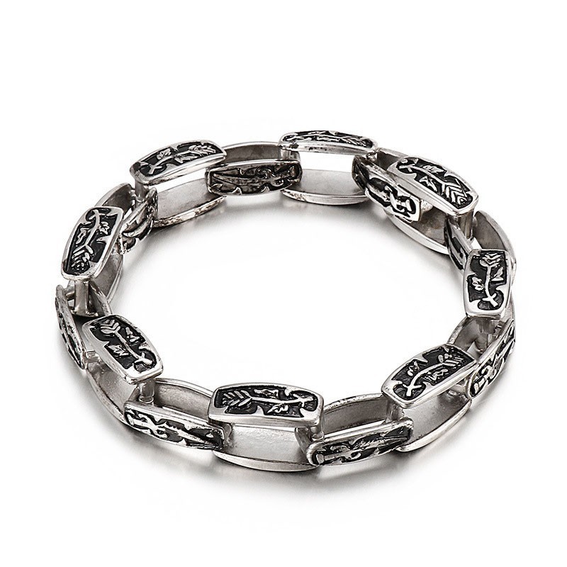 Gepatroneerde Titanium Armband, Hipster-Modeaccessoire Voor Heren