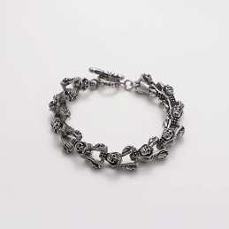 Chique Heren Schedel Spookhoofd Gegoten Titanium Armband