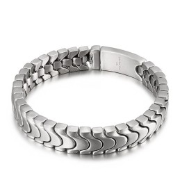 Mode Titanium Herenarmband Zandoppervlak Armband