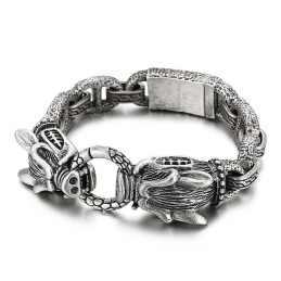 Chique Stijl Armband Titanium Everzwijn Armband Voor Heren