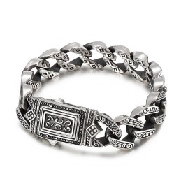Chique Heren Casting Charm Titanium Armband