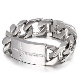 Tide Herenmode Titanium Kruisarmband