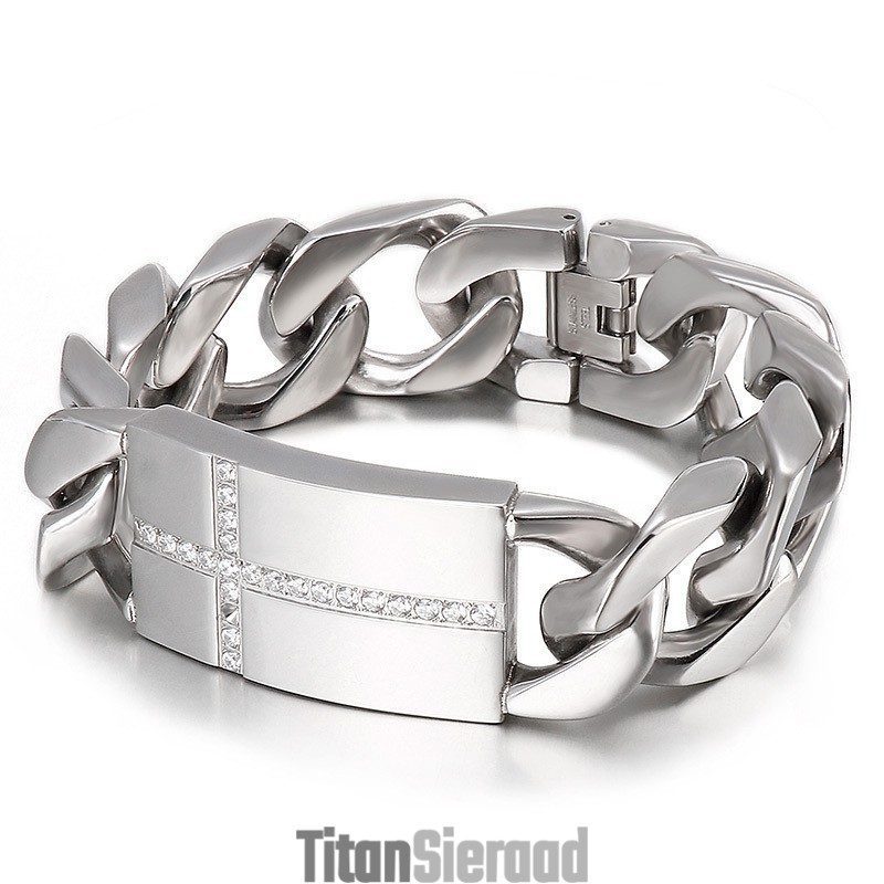 Tide Herenmode Titanium Kruisarmband Tide Herenmode Titanium Kruisarmband