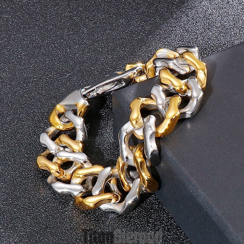 Heren Inter-Gold Armbanden Vierkantige Slijparmband Sieraden Heren Inter-Gold Armbanden Vierkantige Slijparmband Sieraden