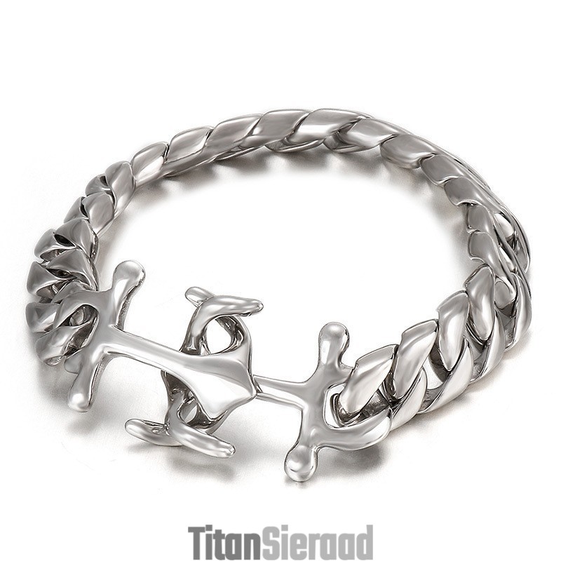 Titanium Chic Wind Boat Anchor Herenarmband Accessoires