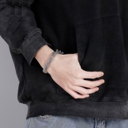 Heren Slangenbot Titanium Ketting Armband