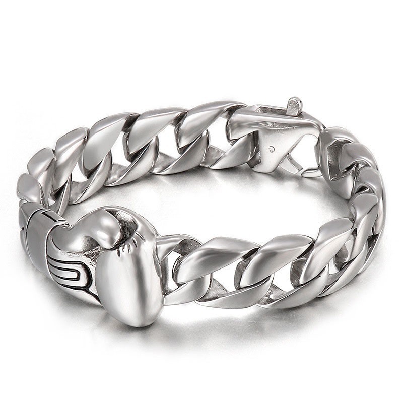 Chic Style Tide Heren Bokshandschoenen Titanium Sieraden Chic Style Tide Heren Bokshandschoenen Titanium Sieraden