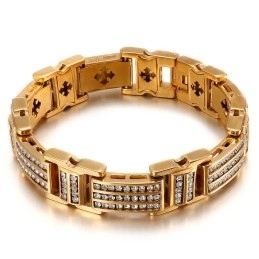 Mode Titanium Herenarmbanden Met Diamanten