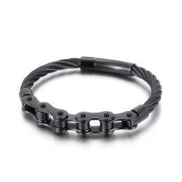 Chique Titanium Bikerkettingarmband Voor Heren En Dames
