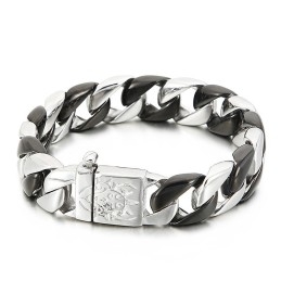 Zwarte Titanium Armband Voor Heren