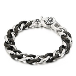 Zwarte Titanium Armband Voor Heren