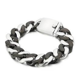 Zwarte Titanium Armband Voor Heren
