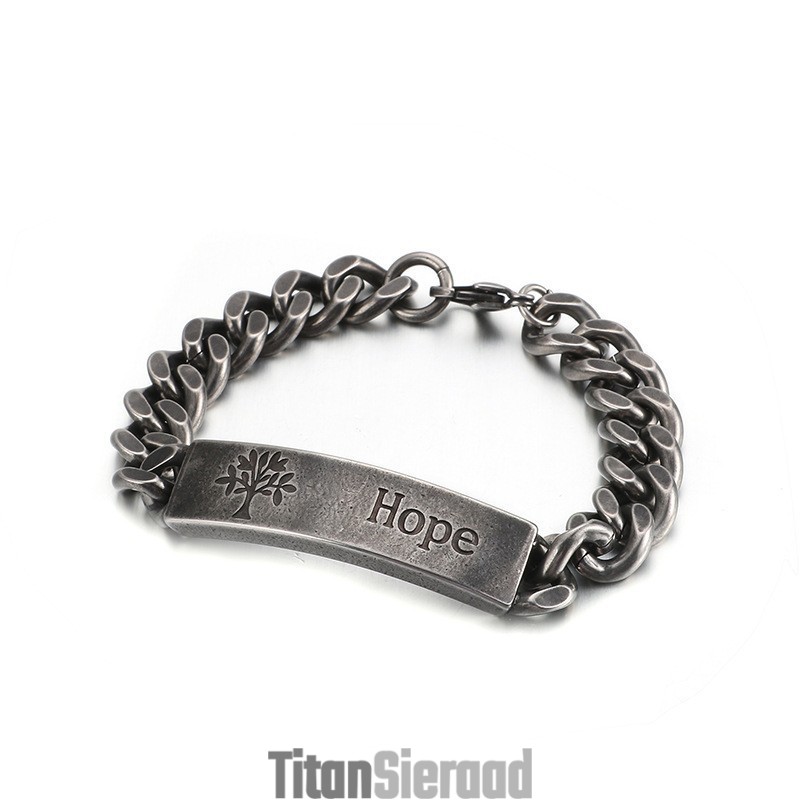 Mode Titanium Levensboom Armband Voor Heren Mode Titanium Levensboom Armband Voor Heren