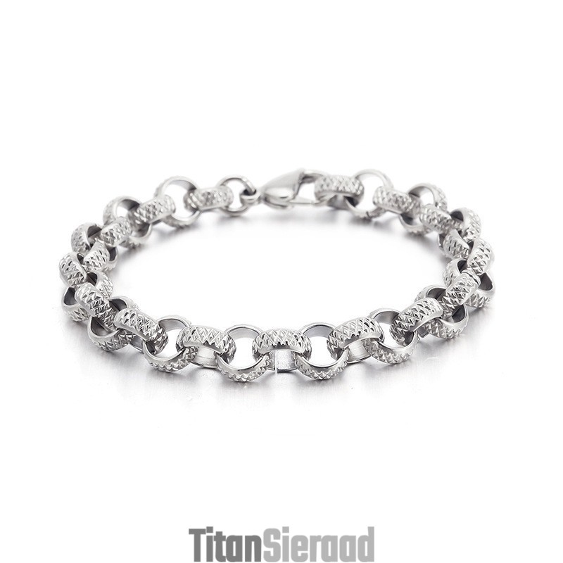 Oude Chique Kruis O-Vormige Titanium Schakelarmband