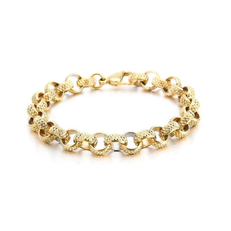 Oude Chique Kruis O-Vormige Titanium Schakelarmband