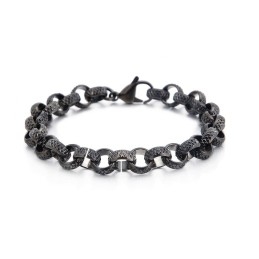 Oude Chique Kruis O-Vormige Titanium Schakelarmband