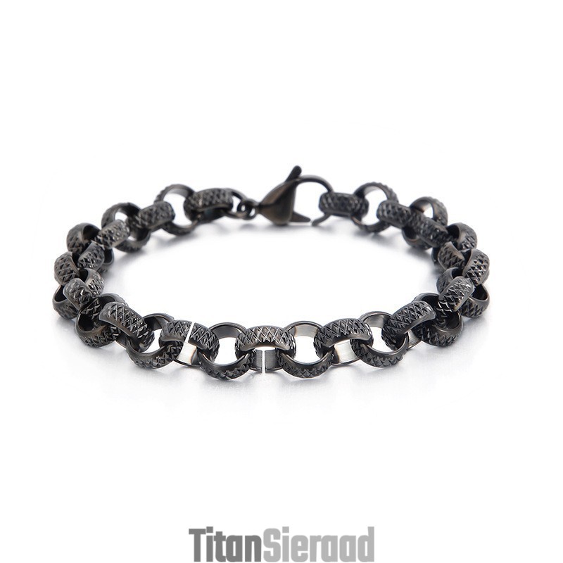 Oude Chique Kruis O-Vormige Titanium Schakelarmband Oude Chique Kruis O-Vormige Titanium Schakelarmband