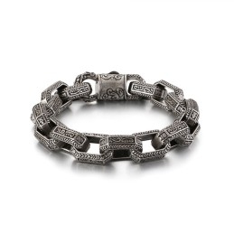 Nieuwe Chique Herenpatroon Titanium Getijdenarmband