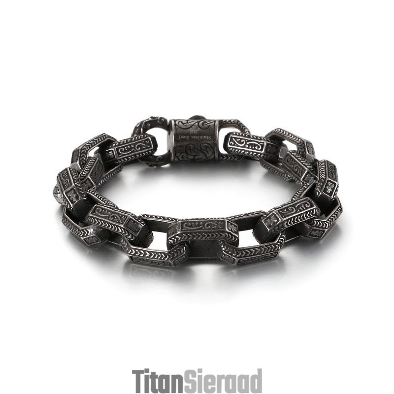 Nieuwe Chique Herenpatroon Titanium Getijdenarmband Nieuwe Chique Herenpatroon Titanium Getijdenarmband