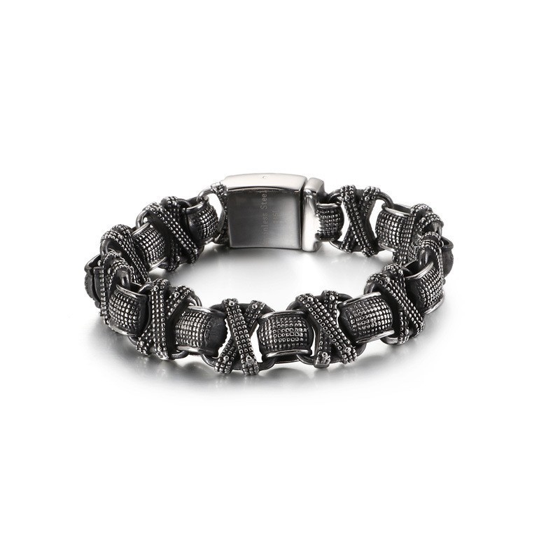 Coole Kruisarmband Voor Heren, Chique Titanium Armband