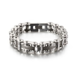 Titanium Heren Tide Armband Rock Biker Kettingarmband