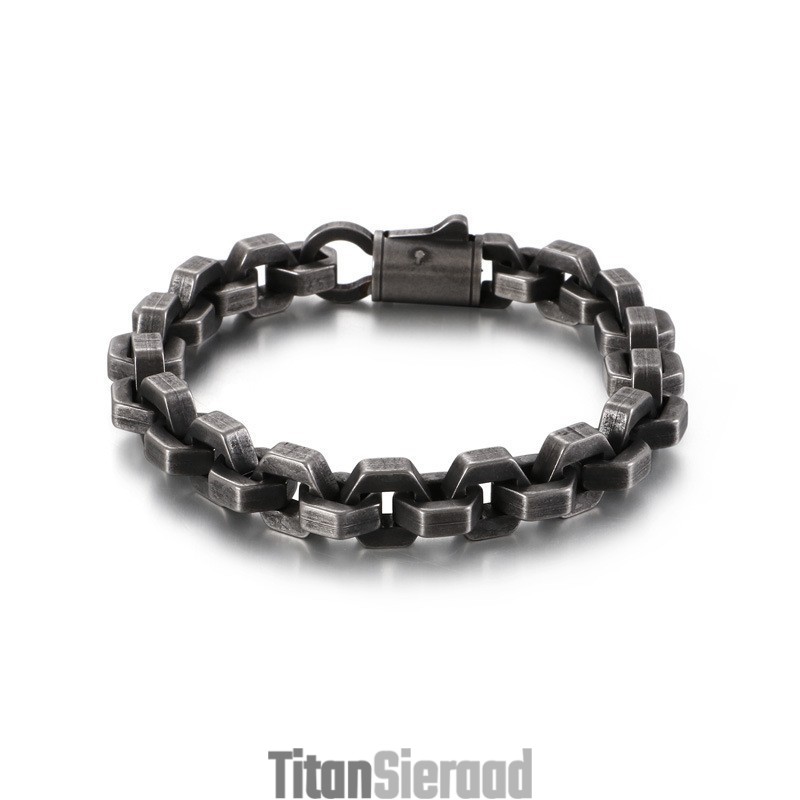 Geometrische Heren Titanium Mode Armband
