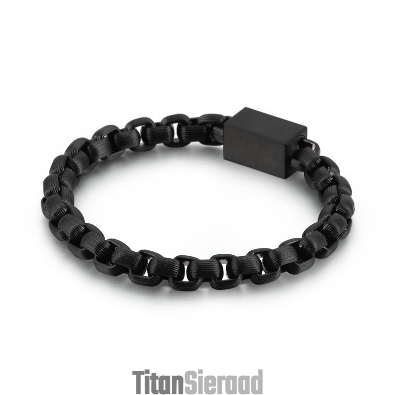 Coole Titanium Schakelarmband Voor Heren
