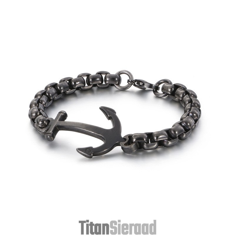 Mode Bootanker Titanium Armband Te Koop Mode Bootanker Titanium Armband Te Koop