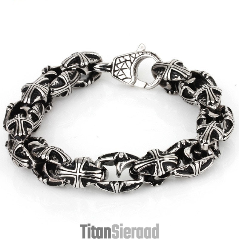 Kruis Titanium Armband Voor Heren