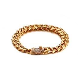 Hip-Hop Tide Titanium Armband Voor Heren Met Diamant