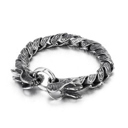 Retro Cool Double Tap Heren Titanium Armband