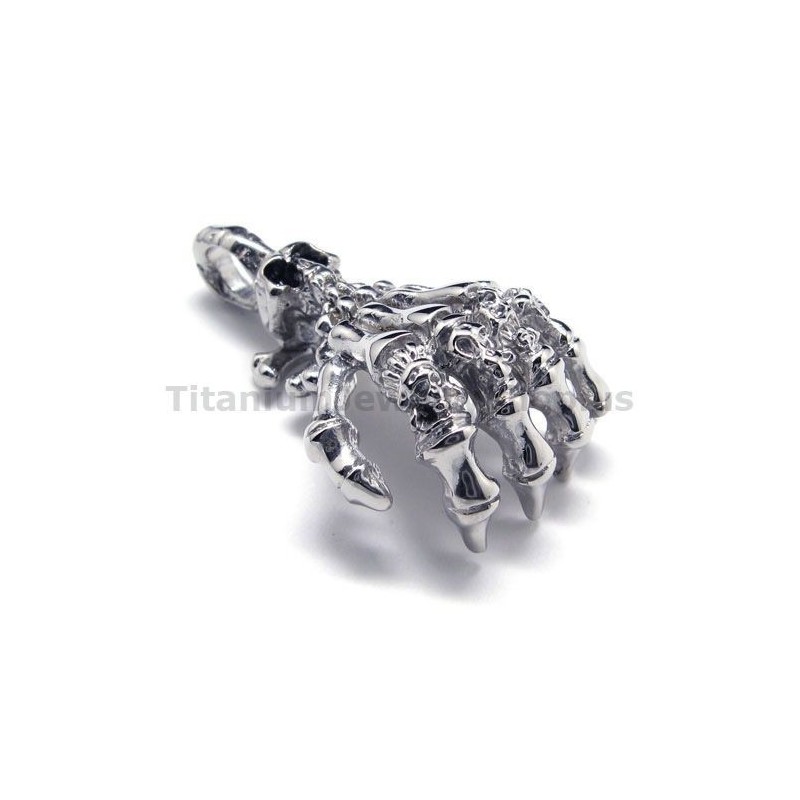 Hanger Met Handbot Van Puur Titanium - Gratis Ketting