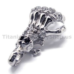 Hanger Met Handbot Van Puur Titanium - Gratis Ketting