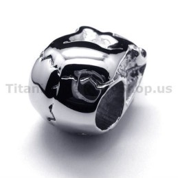 Hanger Met Schedelontwerp Van Puur Titanium - Gratis Ketting