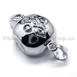 Hanger Met Schedelontwerp Van Puur Titanium - Gratis Ketting