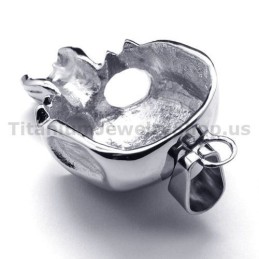Hanger Met Schedelontwerp Van Puur Titanium - Gratis Ketting