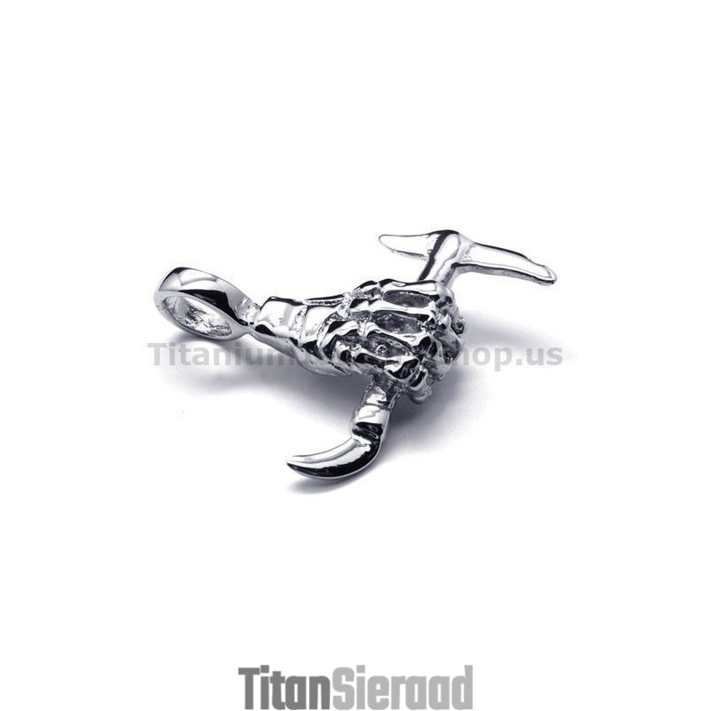 Hanger Met Handbeenontwerp Van Puur Titanium En Bijl - Gratis Ketting Hanger Met Handbeenontwerp Van Puur Titanium En Bijl - Gratis Ketting