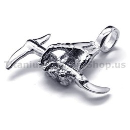 Hanger Met Handbeenontwerp Van Puur Titanium En Bijl - Gratis Ketting