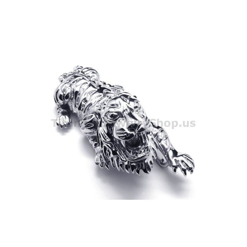 Tijgerhanger Van Puur Titanium - Gratis Ketting Tijgerhanger Van Puur Titanium - Gratis Ketting