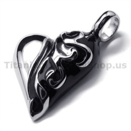 Liefdesharthanger Van Puur Titanium - Gratis Ketting