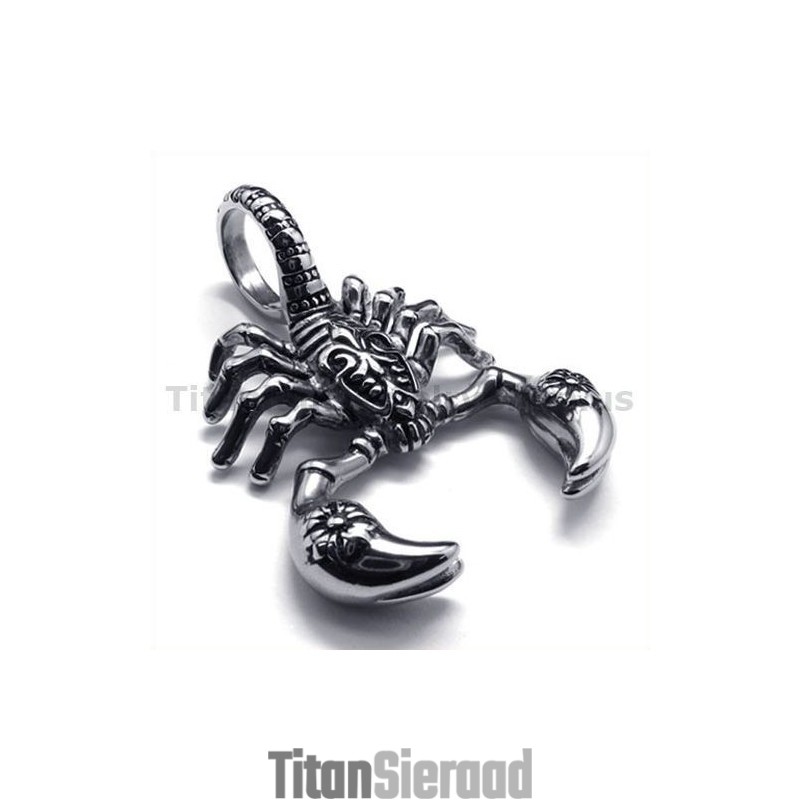Titanium Schorpioen Hanger - Gratis Ketting Titanium Schorpioen Hanger - Gratis Ketting